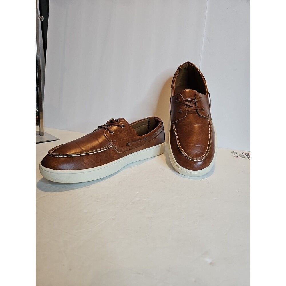 Livergy BROWN LACE-UP Boat Shoes Men Size 10 EUC - Picture 6 of 10